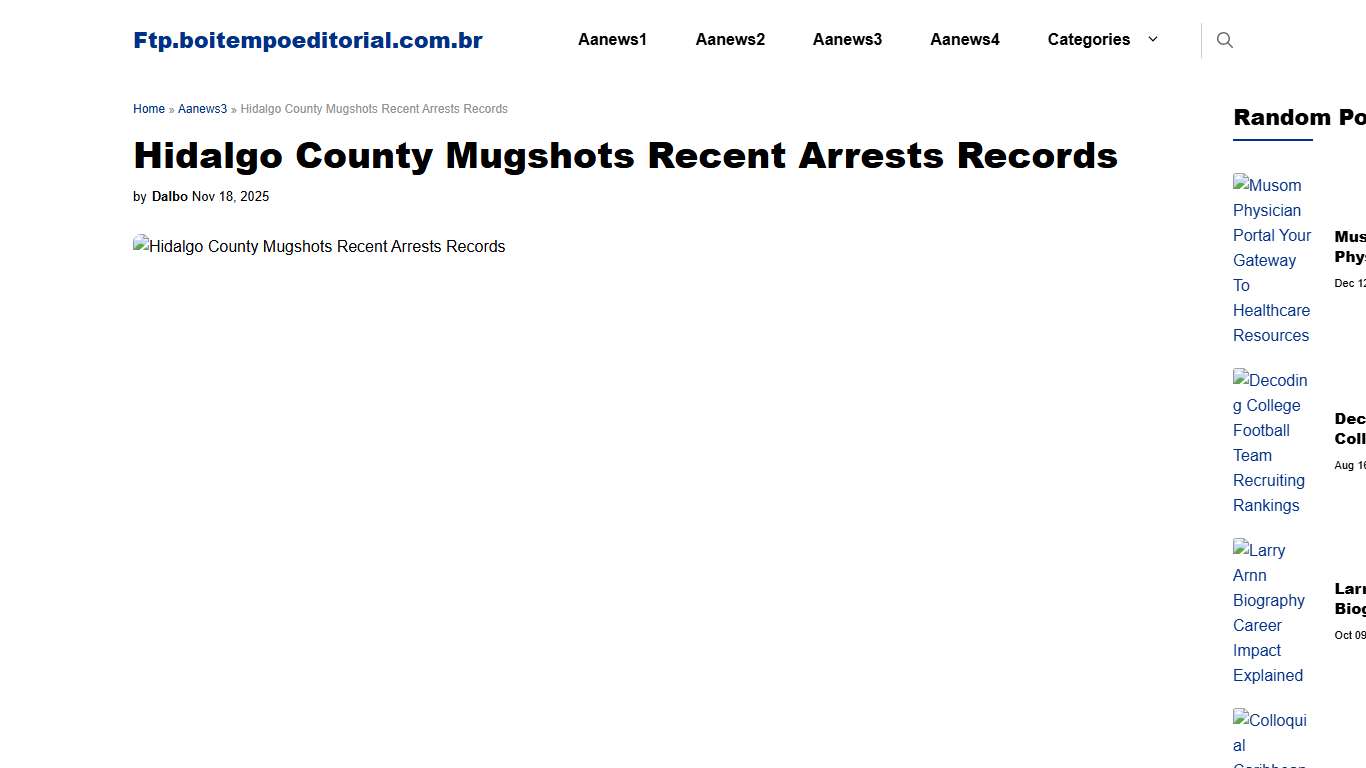 Hidalgo County Mugshots Recent Arrests Records